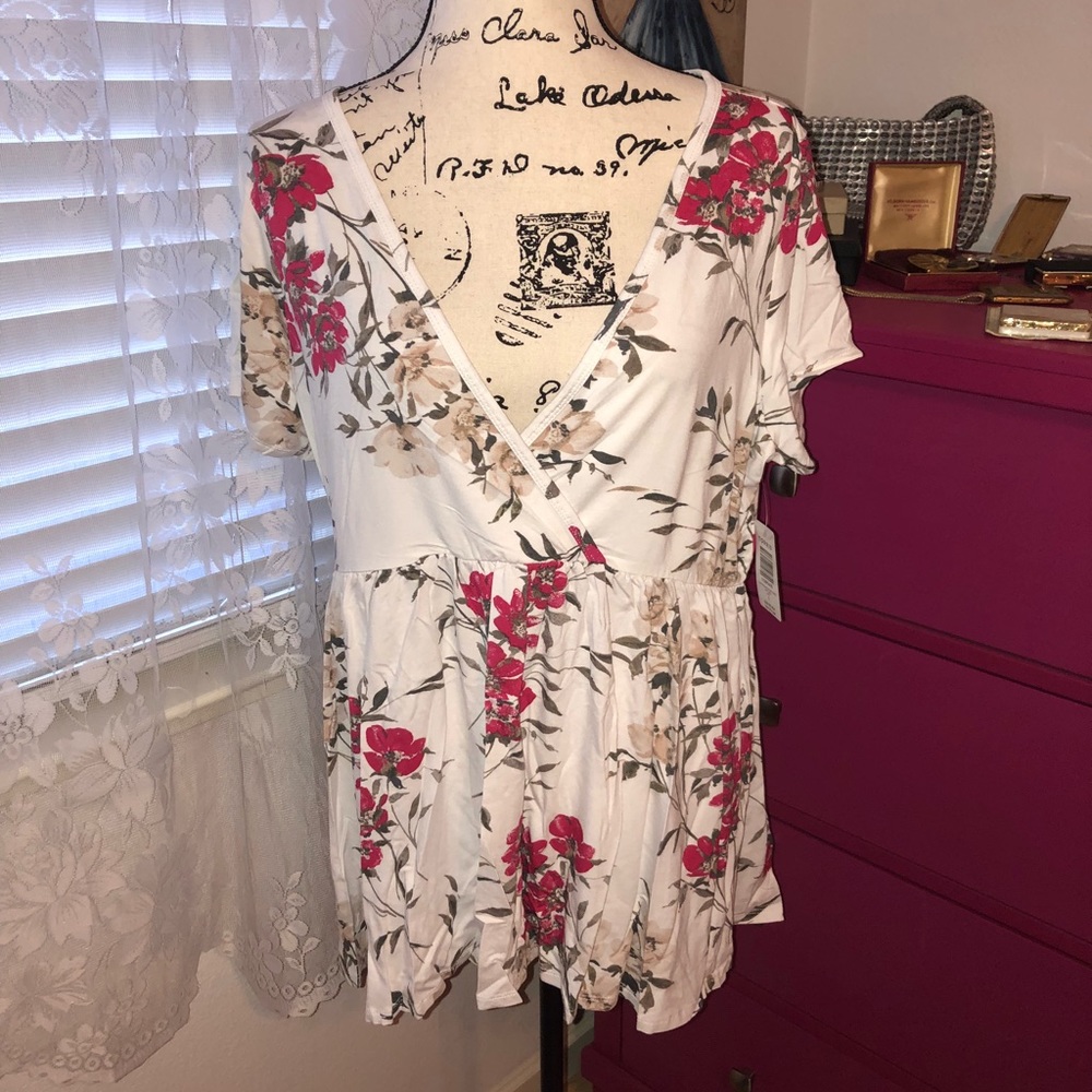Torrid Babydoll Floral Top